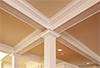 Beams with crown moulding